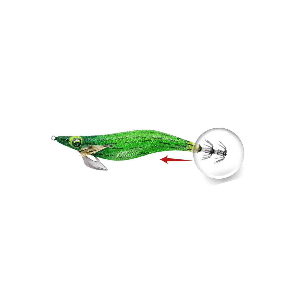 LƯỠI CÂU CÁ EMERALDAS PEAK TYPES RV 3.0 GLOW-NIGHT CUCUMBER